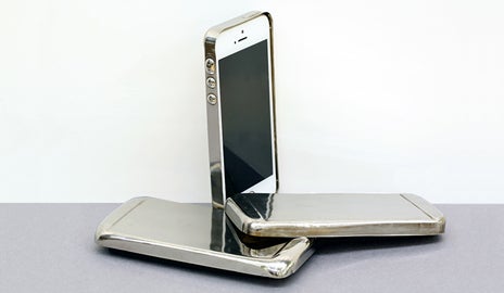 Metal encased smartphones.