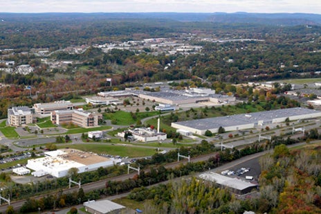 View of Yale West Campus from the air.