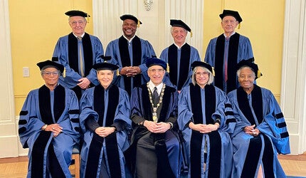 The nine recipients of Yale honorary degrees in 2024.
