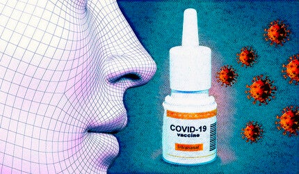Nasal vaccine illustration