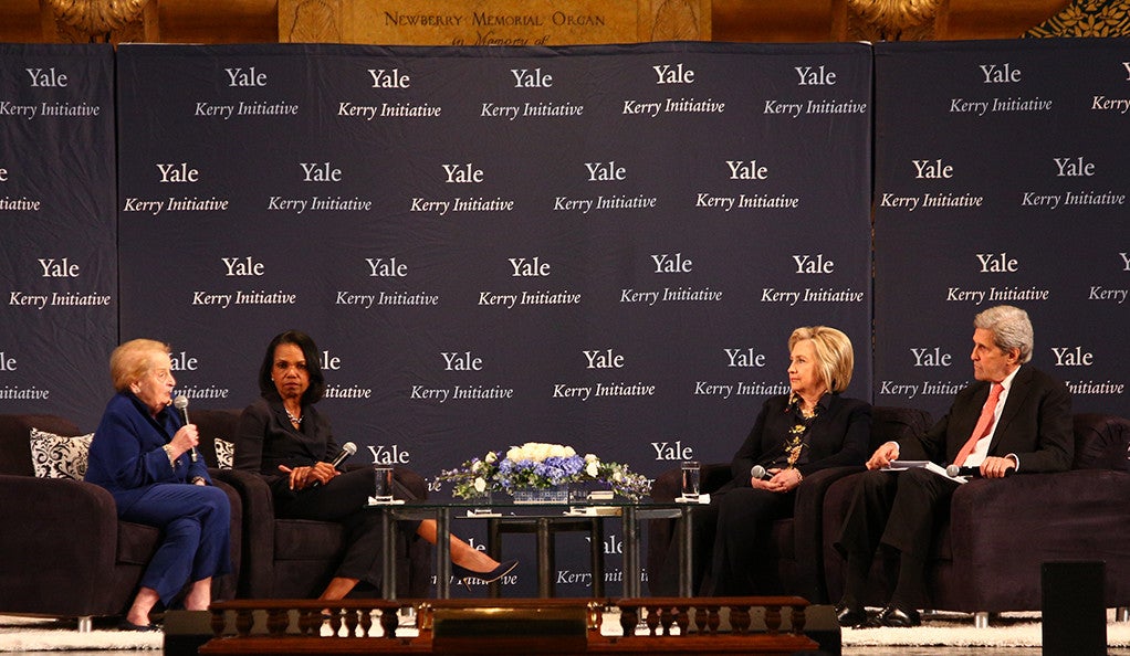 Madeleine Albright, Condoleeza Rice, Hillary Clinton, John Kerry