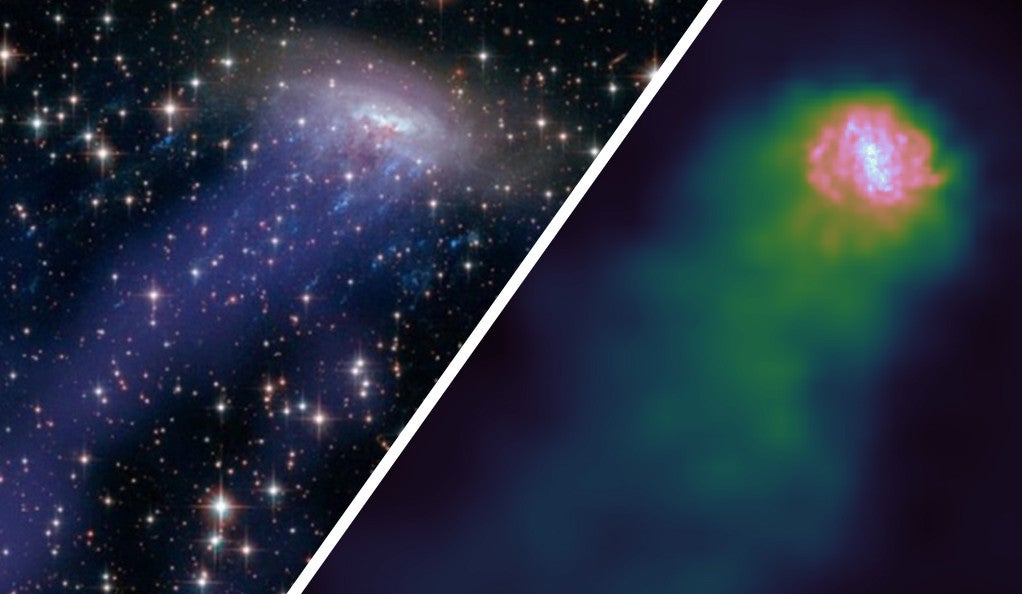 Side-by-side images of “jellyfish” galaxies