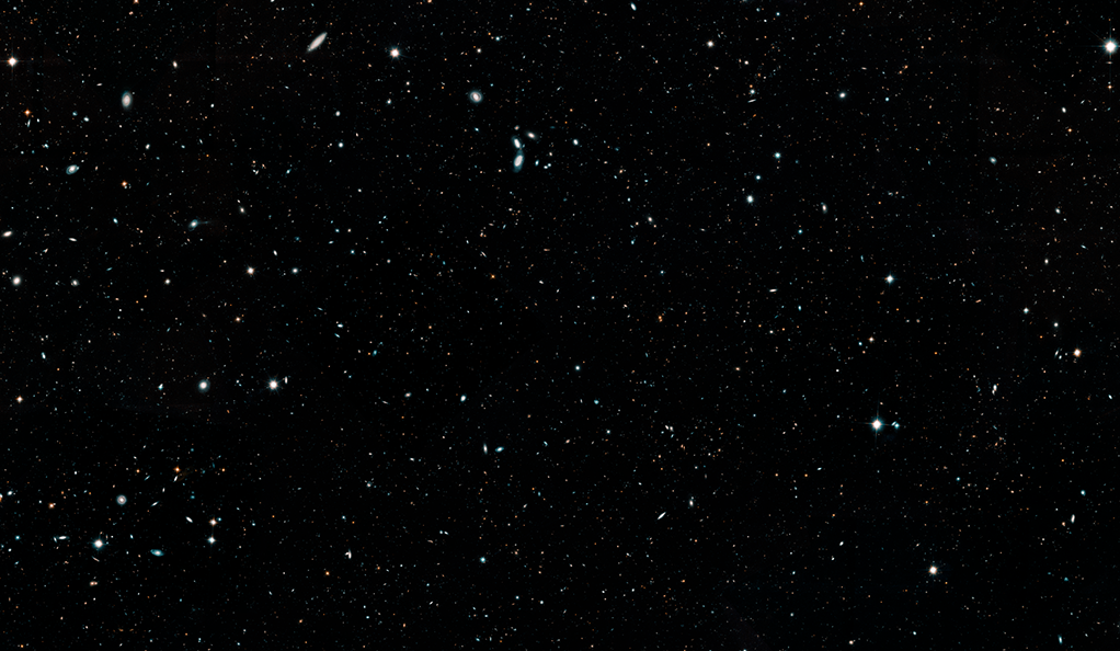 This Hubble Space Telescope image represents a portion of the Hubble Legacy Field, one of the widest views of the universe ever 