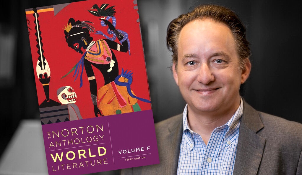 Pericles Lewis and the cover of the Norton Anthology of Wolrd Literature