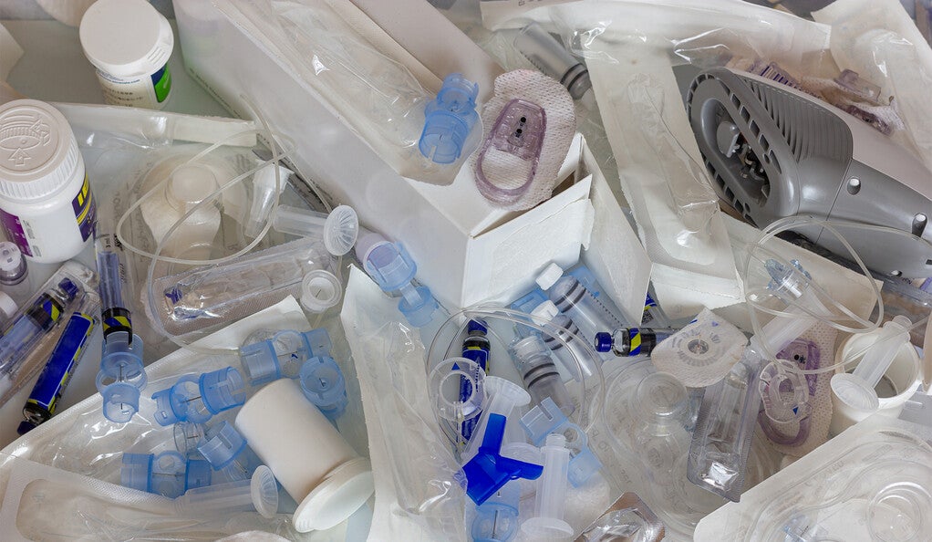 Plastic medical waste