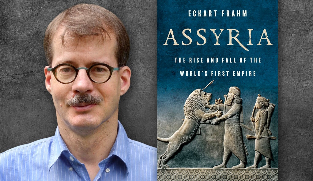 Eckart Frahm with his book “Assyria: The Rise and Fall of the World’s First Empire”