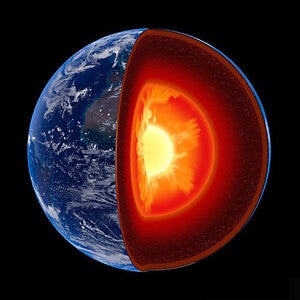 Cross-section of Earth's interior.