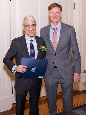 Yale President Peter Salovey and New Haven Mayor Justin Elicker