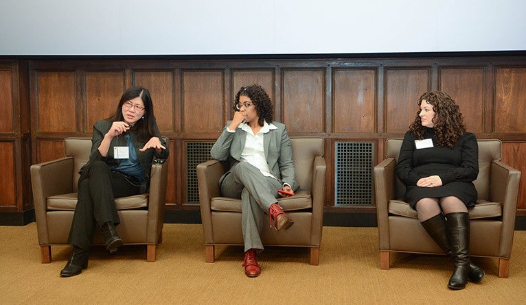 Karen Seto, Tracey Meares, and Dena Schulman-Green at the Yale Day of Data.