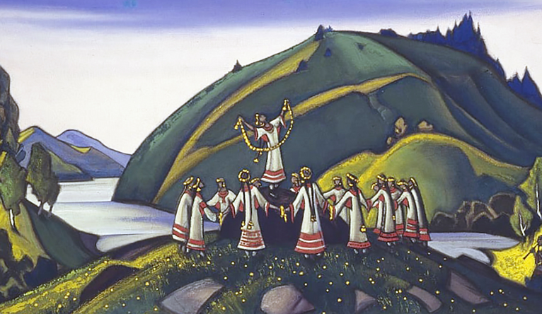 An illustration for “Rite of Spring” by Nicholas Roerich