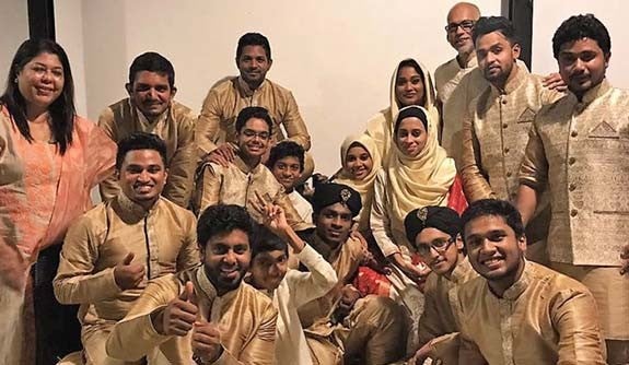Sri Lanka’s Muslim Choral Ensemble posing for a group photo.