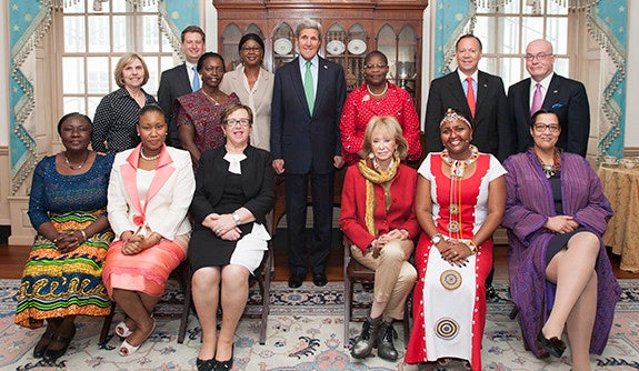 Secretary of State John Kerry with participants from Leadership Forum for Strategic Impact program in 2015.