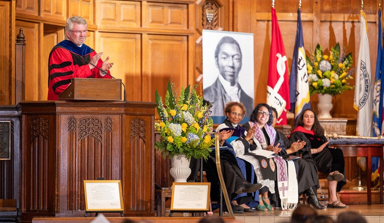 Dean Gregory Sterling of Yale Divinity School closed the ceremony with a heartfelt benediction.