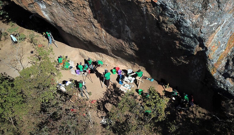 Excavation at Hora Rockshelter in Malawi