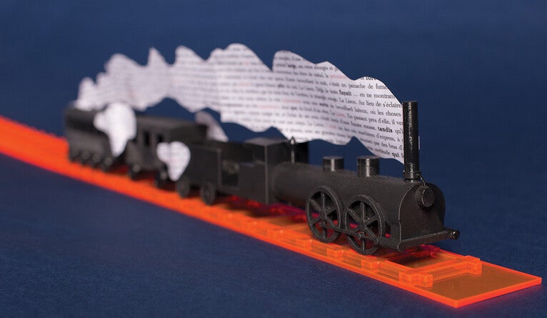 A 3-D printed train