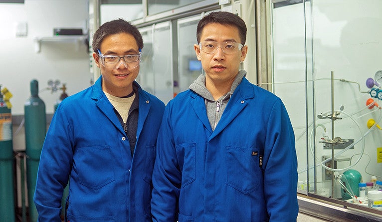 Yueshen Wu (left) and Xu Lu, co-authors of the new study